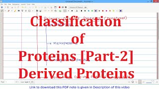 29 Classification of Proteins Part2  Derived Proteins [upl. by Ainnat980]