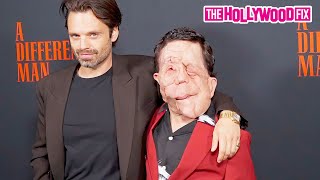 Adam Pearson amp Sebastian Stan Hit The Red Carpet At A Different Man Screening In New York NY [upl. by Airebma]