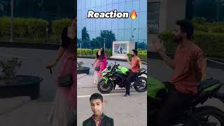 kawasaki Zx6r red pari girl reaction shortsshorts [upl. by Buckler]