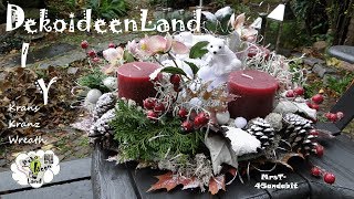 DIYWeihnachtsdeko Adventskranz Christrosen  Stacheldrahtpflanze I Christmas wreath DekoideenLand [upl. by Serra247]