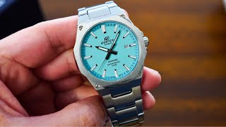 Casio Edifice EFRS108D Tiffany Blue Unboxing [upl. by Nickerson]