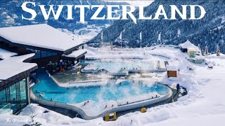 Les Bains dOvronnaz winter  Leytron Switzerland Thermal Centre 4K [upl. by Dougherty]