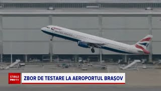 A aterizat primul avion pe Aeroportul Internaţional Braşov Când vor începe cursele comericiale [upl. by Baram]