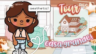 Tour Na Casa Grande De Família Aesthetic 🗞️🌷🧸  Toca Life World 🌎 [upl. by Puduns174]