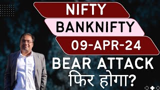 Nifty Prediction and Bank Nifty Analysis for Tuesday  9 April 24  Bank NIFTY Tomorrow [upl. by Mills143]