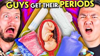 Guys Get Their Period For The First Time  Guys React [upl. by Madlen]