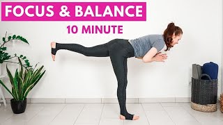 10 min STANDING YOGA FOR FOCUS amp BALANCE  Yoga without mat  Yoga with Uliana [upl. by Xylina]