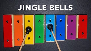 JINGLE BELLS  Christmas Song Video  Lyrics  Instrumental Music  How to Play on Xylophone 🎼🎵🎶 [upl. by Ynna]