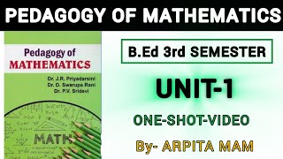 pedagogy of Mathematics BEd 3rd semester Unit1  for notes watsapp 89260 61938 [upl. by Zerep]