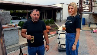 Second time cooking with Wife  Vegetables with meat in the oven  GEORGY KAVKAZ [upl. by Nimocks]