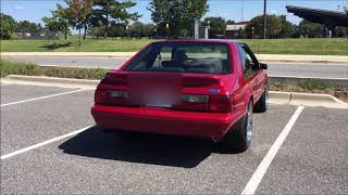 Foxbody Mustang Exhaust with Spintech 9000 mufflers LMR Headers BBK HPipe [upl. by Bodi436]