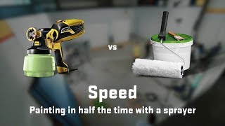 WAGNER paint sprayer vs brush  Work faster and easier [upl. by Thecla226]