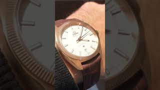 Omega Globemaster Sternwarte 18kt gold stunning dial  We love watches [upl. by Inattirb]