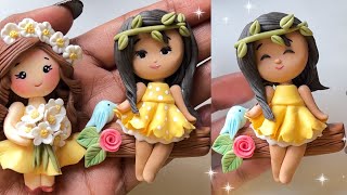 How to make a doll step by step  Doll Tutorial  Cold Porcelain Clay  Clay Craft Ideas [upl. by Power]