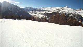 Champoluc  Monterosa ski pista blu Belvedere [upl. by Dnalyr]