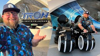 TRON Lightcycle Run  I Didnt Fit On The Ride At First  Front Row POV amp Review  Walt Disney World [upl. by Coopersmith]