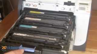 How to change the HP CP2025 toner cartridges by 247inktonercom [upl. by Akimas]