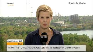 Referendum OstUkraine Nicole Diekmann mit aktuellen Informationen vom 11052014 [upl. by Norford]