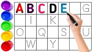 Writing alphabets Colouring abc A to Z Alphabets A for apple B for Banna Alphabets Song 40 [upl. by Pappas]