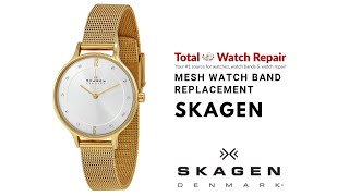 Changing Skagen Mesh Watch Strap with Screws [upl. by Ynots]