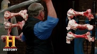 Forged in Fire Chopping Through Bones S1 E5  History [upl. by Ihskaneem]