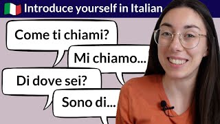 Learn Italian for beginners introduce yourself in Italian multiple subtitles [upl. by Justicz]