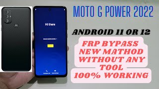 Moto G Power 2022 Frp Bypass New Final Mathod 2024 [upl. by Yrrat]