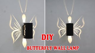 Modern Lighting Ideas from PVC Pipe  Make a Butterfly Wall Lamp [upl. by Bennir]