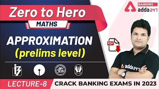 Approximation Prelims Level Questions in Maths  Adda247 Banking Classes  Lec8 [upl. by Stanfill]