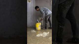 Apply waterproofing in water tank with boscolastic and fiberglass mesh [upl. by Htrag191]