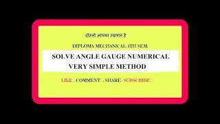 solve angle gauge numerical very simple method [upl. by Nellaf815]