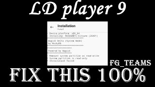 LD player 9 system partition read only error fix magisk delta  by Furjack [upl. by Aivartal]