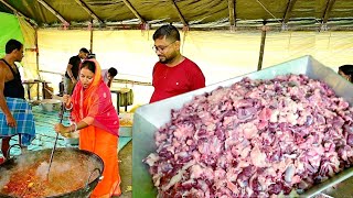 এই প্রথমবার আমাদের বাড়িতে 70kg খাসির মাংস রান্না হলো  mutton curry recipe [upl. by Hersch]