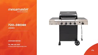 Megamaster 4 Burner Propane Gas Grill Product Assembly [upl. by Khalsa]