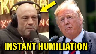 Joe Rogan gets BRUTALLY FACTCHECKED LIVE on his own show over Biden vs Trump comment [upl. by Giule]