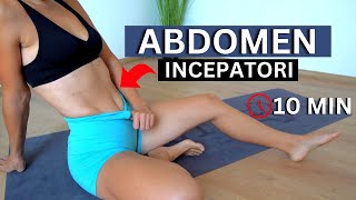 10 MINUTE ABDOMEN PENTRU INCEPATORI  Exercitii Simple Si Eficiente Pentru Abdomen [upl. by Maibach]