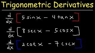 Derivatives of Trigonometric Functions [upl. by Stephi]