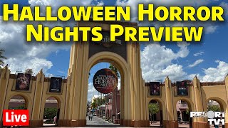 🔴Live Halloween Horror Nights Preview at Universal Orlando Resort  82723 [upl. by Enilraep]