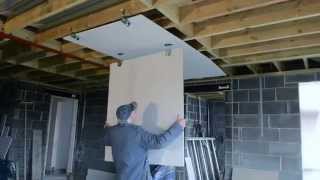 How to Fit Plasterboard to an Existing Ceiling Double Boarding a Plaster Board Drywall Ceiling [upl. by Acireed879]