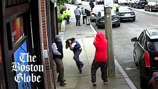 SHOCKING VIDEO Daylight gunfight in Roxbury as passersby run for cover [upl. by Edialeda]