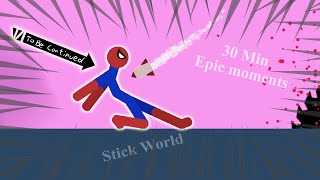 30 Min Best falls  Stickman Dismounting funny and epic moments  Like a boss compilation 326 [upl. by Galitea909]