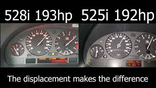 BMW e39 528i 193hp vs 525i 192hp 0200 Acceleration test side by side [upl. by Gaskins774]