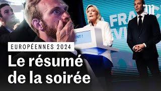 Européennes 2024  le résumé 🔴 RN en tête et Macron annonce la dissolution de lAssemblée nationale [upl. by Ful226]