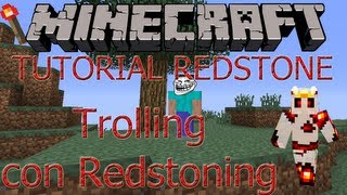 Minecraft Tutorial Redstone  Trolling con Redstoning Asusta a tus amigos [upl. by Vasily]