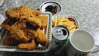 롯데리아LOTTERIA 치킨CHICKEN 풀팩  양념감자  칠성사이다CIDER 먹방MUKBANG LIVE [upl. by Lytle]