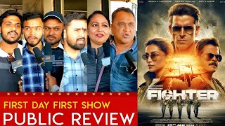 Fighter Movie Public Review Hrithik Roshan Deepika Padukone Fighter Full Movie Review [upl. by Eecyaj]