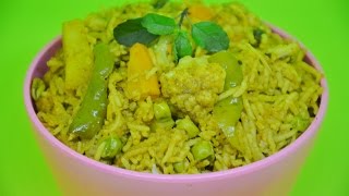 Quick Vegetable Biriyani l Sattvic Recipes [upl. by Urian]