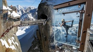 Mont Blanc Chamonix Aiguille du Midi in the French Swiss amp Italian ALPS [upl. by Amat]