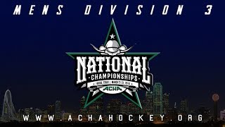 2019 ACHA Mens D3 NATIONAL CHAMPIONSHIP Game 27 SAULT D vs GRAND VALLEY A [upl. by Aynat]