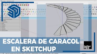 Escalera de caracol en SketchUp [upl. by Naihtniroc584]